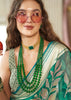 Spring Green Woven Georgette Silk Saree