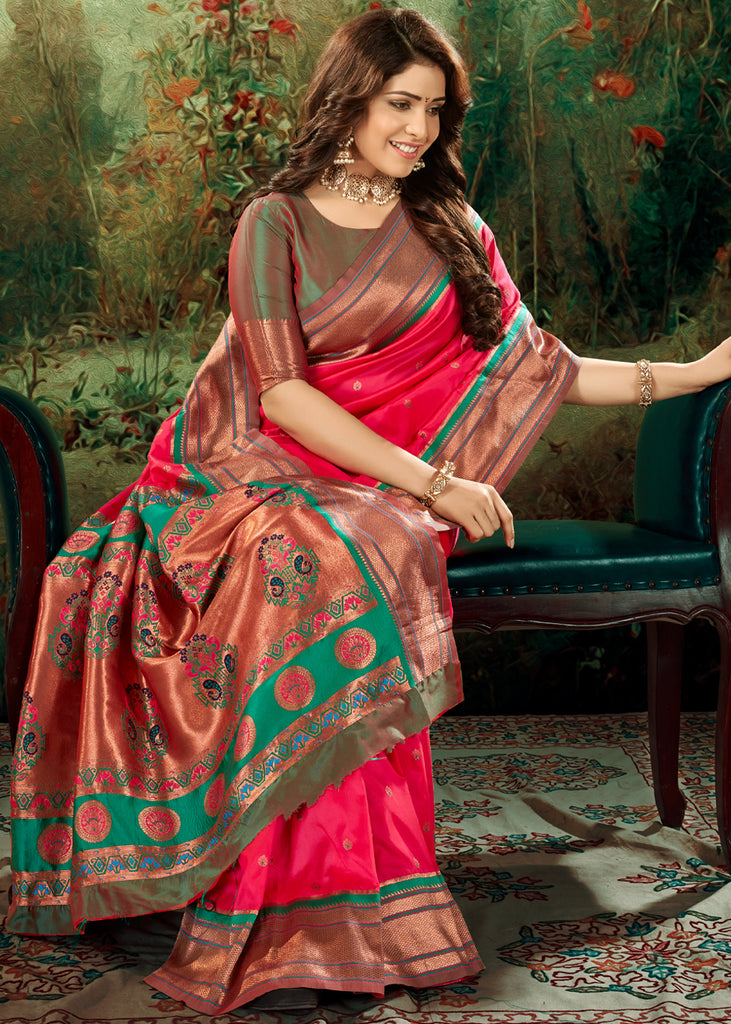 Paithani saree | Bridal sarees south indian, Fashionable saree blouse  designs, South indian bride saree