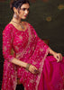 Magenta Pink Designer Tissue Silk Saree