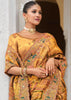 Daffodil Yellow Designer Embroidered Silk Saree