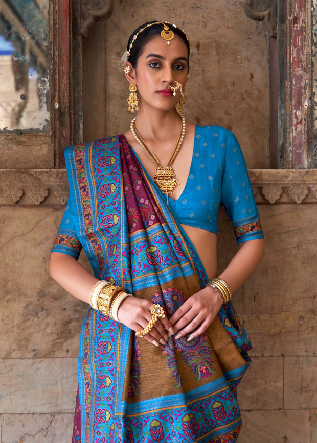 Royal Purple Patola Printed Silk Saree