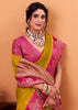 Mustard Gold Banarasi Satin Silk Saree