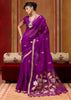 Dahlia Purple Woven Cotton Silk Saree