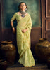 Pastel Green Woven Munga Cotton Silk Saree