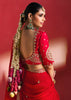 Bridal Red Embroidered Soft Silk Saree With Contrast Blouse