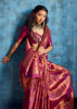 Fuchsia Purple Banarasi Silk Saree