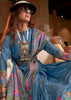 Mariuna Blue Madhubani Printed Saree