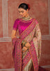 Silver Grey Embroidered Designer Saree