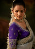 Silver Grey Embroidered Tissue Saree