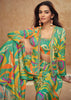 Emerald Hues Indo-Western Fusion