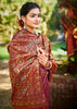 Deep Maroon Dual Tone Woven Banarasi Silk Saree