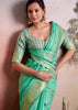 Fair Green Woven Linen Cotton Silk Saree