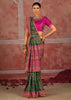 Forest Green Embroidered Designer Saree