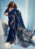 Midnight Blue Woven Cotton Silk Saree