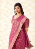 Dusky Pink Woven Linen Tissue Silk Saree