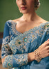 Storm Blue Embroidered Designer Saree