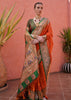 Burnt Orange Woven Paithani Silk Saree