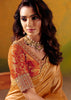 Sunset Orange Designer Embroidered Saree
