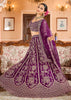 Regal Violet Embroidered Net Lehenga