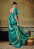 Teal Green Woven Banarasi Silk Saree
