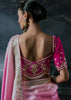 Magenta Pink Embroidered Designer Saree