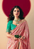 Blossom Pink Woven Banarasi Silk Saree
