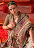 Beige And Black Printed Kashmiri Jamewar Saree