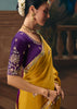 Mustard Yellow Embroidered Designer Saree
