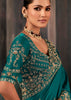 Everglade Green Embroidered Soft Silk Saree