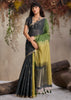 Black And Green Woven Cotton Silk Saree
