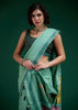 Sea Green Woven Cotton Jamdani Saree