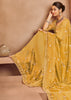 Daffodil Yellow Designer Tissue Silk Saree
