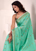 Mint Green Woven Linen Silk Saree