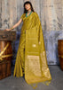 Apple Green Woven Banarasi Satin Silk Saree