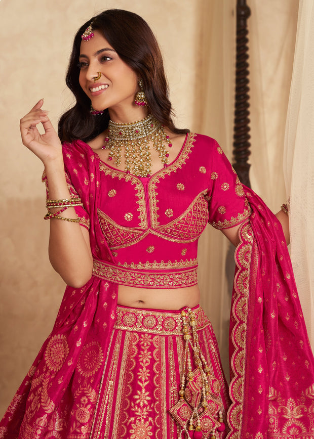 Bridal Pink Banarasi Designer Lehenga