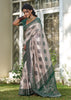 Frosty Green Woven Banarasi Silk Saree