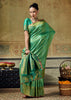 Sea Green Woven Banarasi Silk Saree