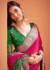Magenta Pink Woven Banarasi Patola Silk Saree