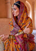 Blazing Orange Printed Kashmiri Jamewar Saree