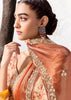 Rust Orange Designer Organza Silk Saree With Printed Blouse