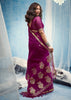 Wine Purple Woven Cotton Silk Saree