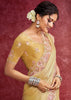 Yellow Embroidered Designer Saree