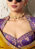 Rich Gold Designer Organza Tissue Silk Saree With Printed Blouse