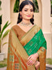 Pine Green Woven Patola Silk Saree
