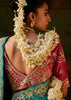 Peacock Green Embroidered Tissue Saree