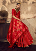 Cherry Red Woven silk saree