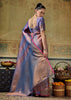 Purple Woven Banarasi Silk Saree