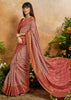 Earth Red Printed Patola Silk Saree