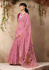 Dusky Pink Woven Cotton Silk Saree