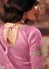 Rose Pink Designer Organza Saree With Embroidered Blouse